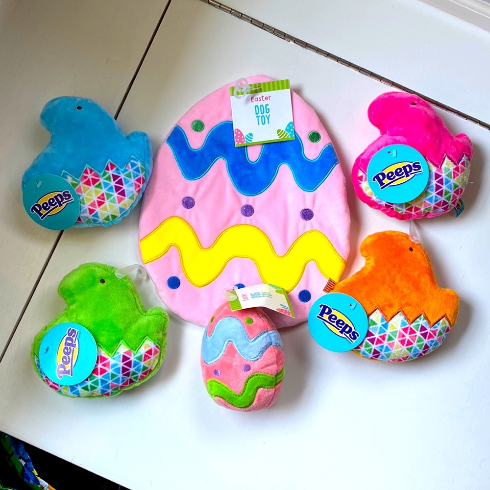 Peeps and Easter Egg Dog Toy Squeaker Bundle